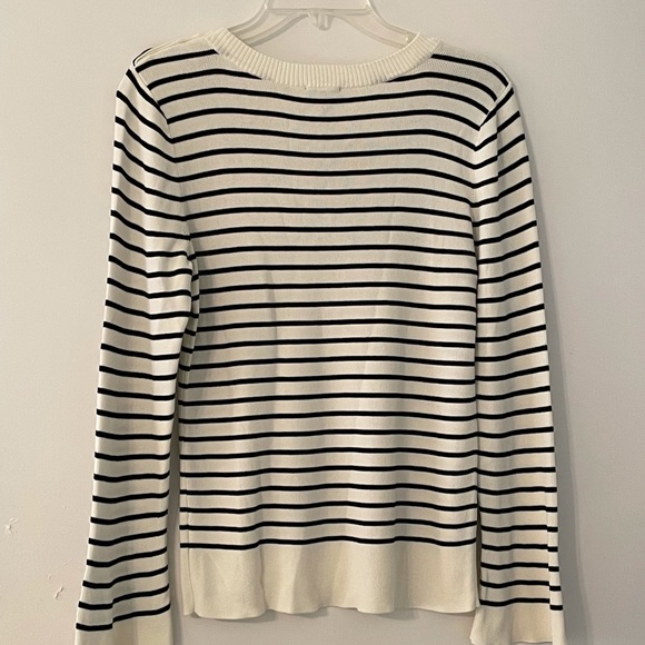 Talbots Flare Sleeve Stripe Pullover - Picture 3 of 8